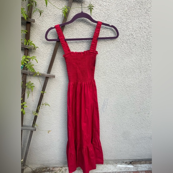 Hill House The Anjuli Nap Dress - Victorian Red Cotton New with Tags! - Picture 4 of 7